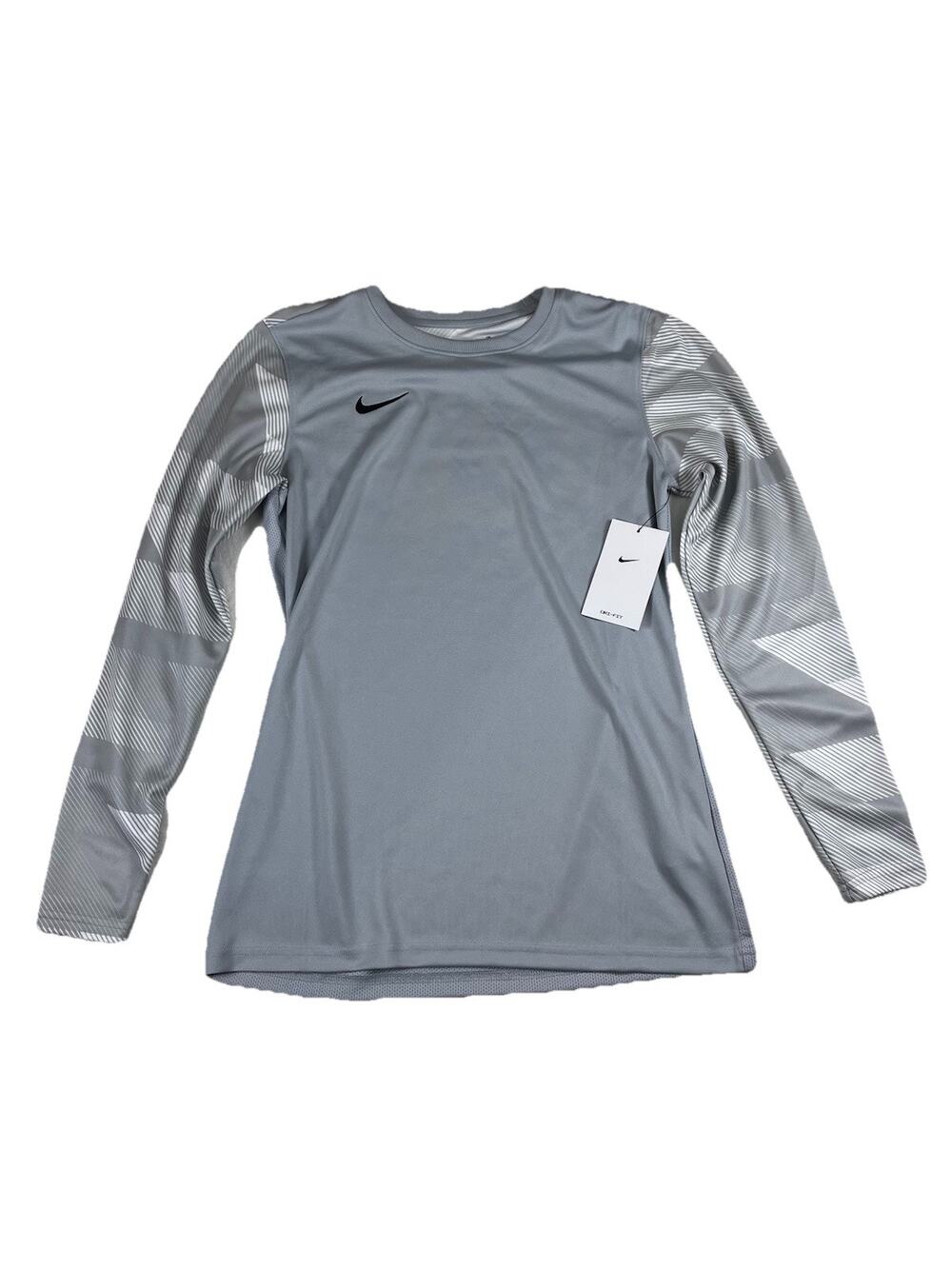 Nike Shirt Womens MEDIUM Gray Dri-FIT Long Sleeve Soccer Training CJ6071-012 NWT